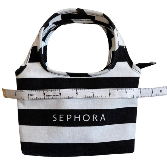Sephora Favorites Black and White Mini Tote Bag with Handles - Picture 6 of 7